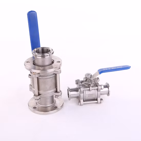 Valvola a sfera manuale per vuoto 3PC in acciaio inossidabile Kf/CF